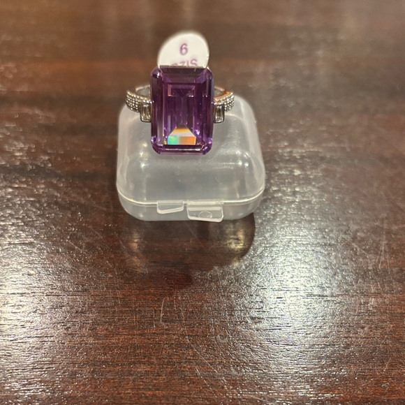 Amethyst on rhodium - Picture 1 of 4